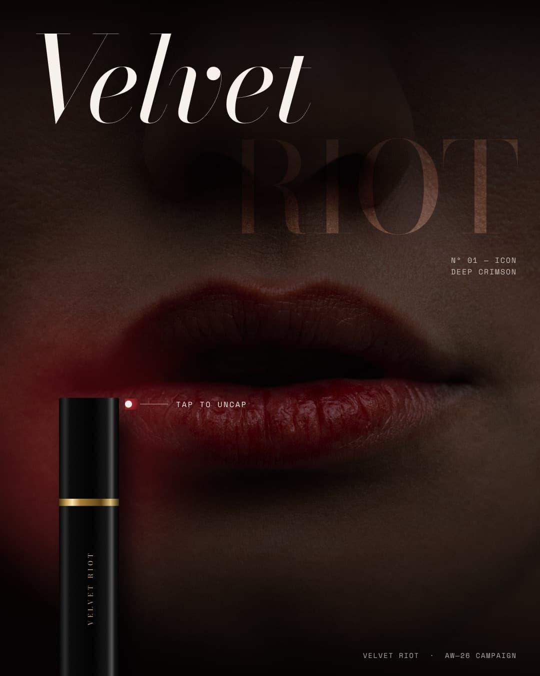 Close-up van lippen met een gesloten lippenstift